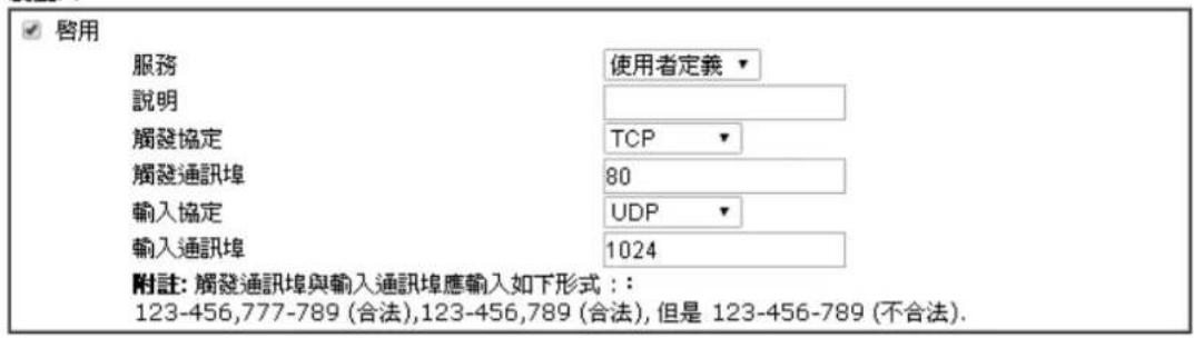 Draytek Vigor 2120 - 堰號觸發(Port Triggering) - 1