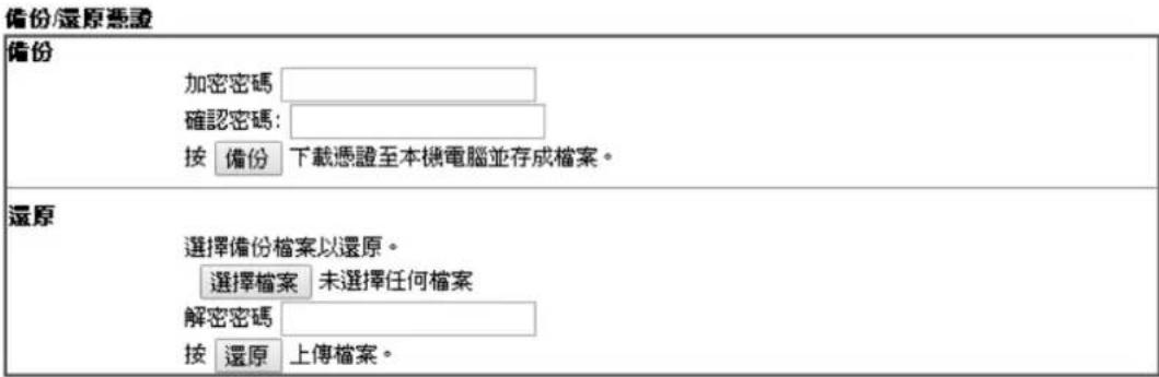 Draytek Vigor 2120 - 應證備份(Certificate Backup) - 1