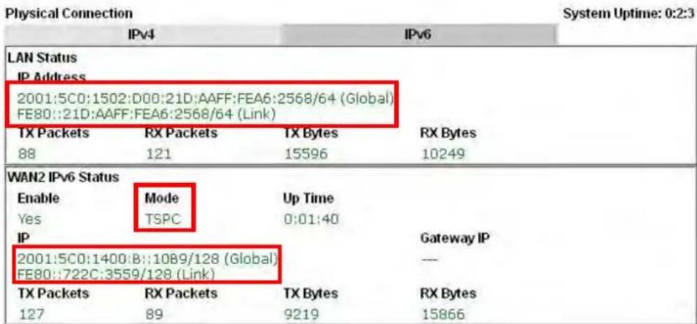 Draytek Vigor 2120 - IPv6模式 - 3