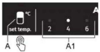 set temp. A 2 4 6 A1