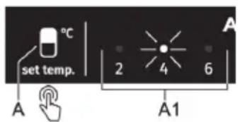 set temp. A °C 2 4 6 A1 A