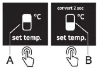 set temp. A convert 2 sec set temp. B