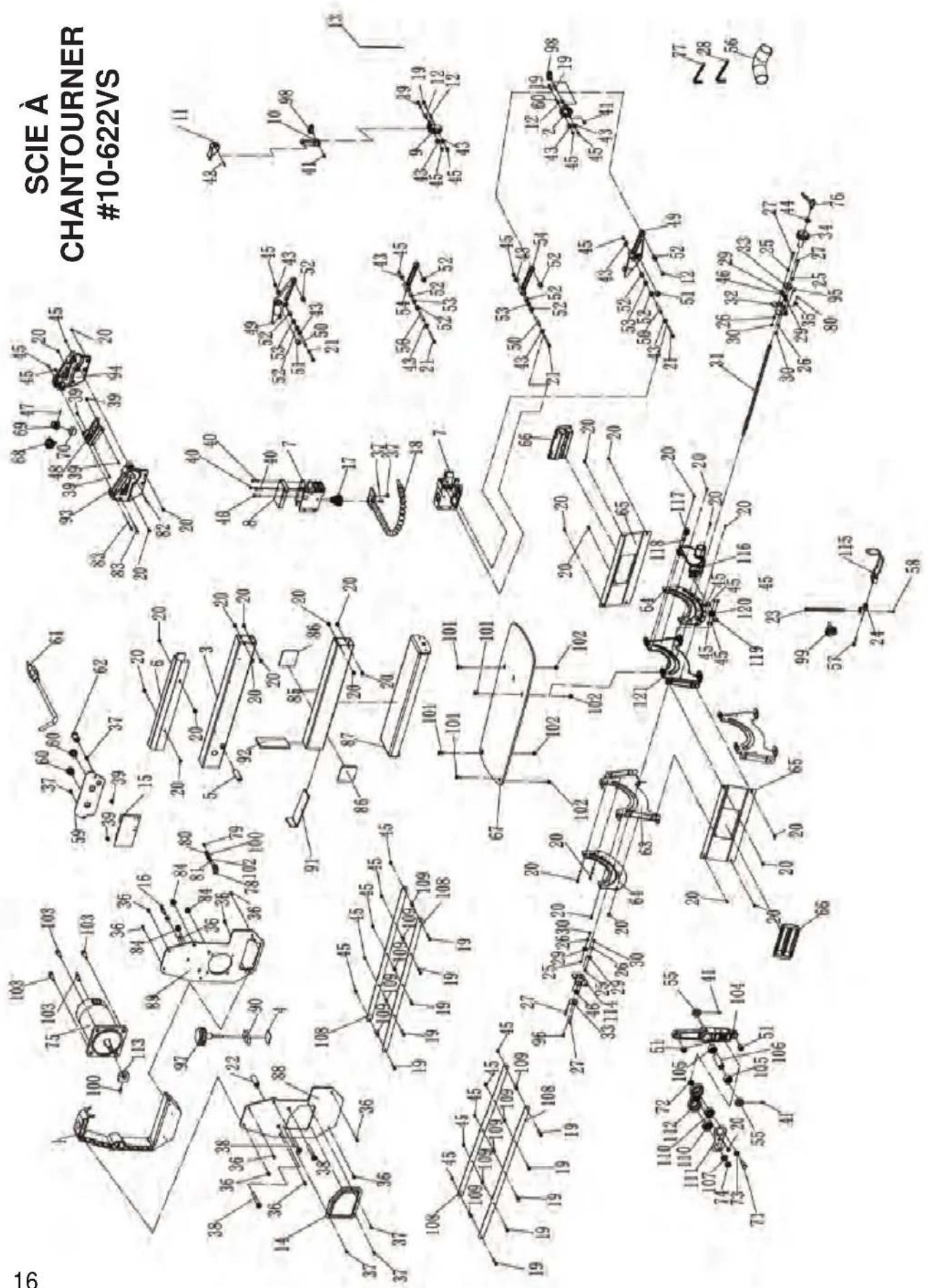 RIKON 10-622VS - DIAGRAMME DES PIECES - 1
