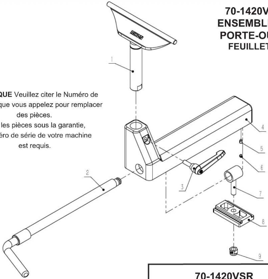 RIKON 70-1420VSR - DIAGRAMMES ET LISTES DES PIÈCES - 1