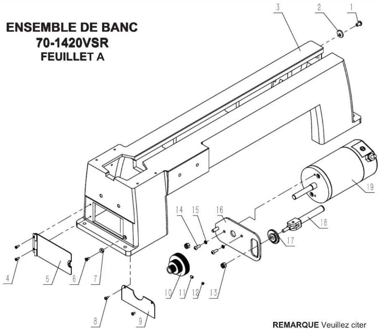 RIKON 70-1420VSR - DIAGRAMME ET LISTE DES PIÈCES - 1