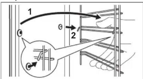 AEG BEK435E2XM - Retrait des supports de grille - 1