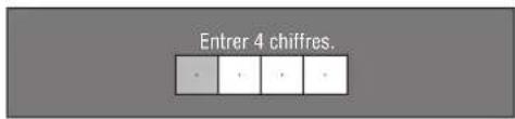 Entrer 4 chiffres.