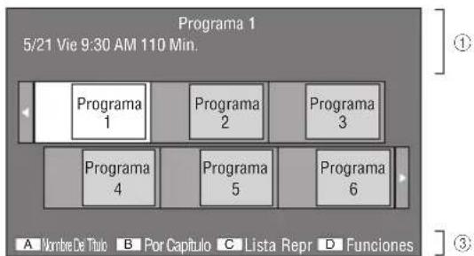 YAMAHA BD-S1900 - Acerca de la lista de títulos - 1