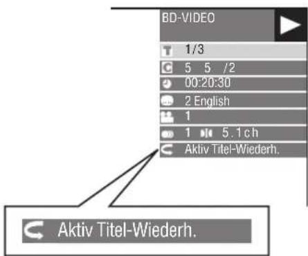 YAMAHA BD-S1900 - Titel oder Kapitel wiederholen - 2
