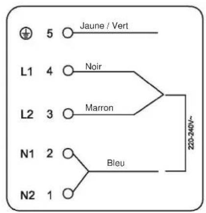 ROSIERES RDTP644SC - Branchement de la plaque sur le secteur - 6