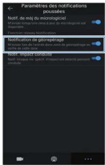 Thinkware QA100 - Activation de la notification Geo-Fence - 5