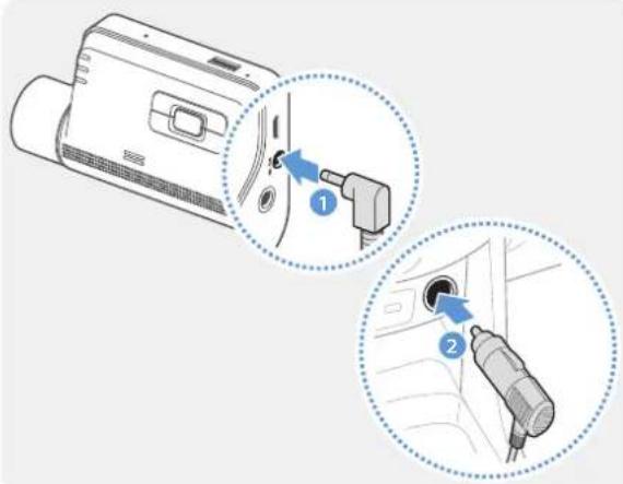 Thinkware QA100 - Branchement du cable d'alimentation - 2