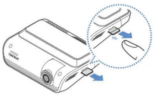 Thinkware Q1000 - Retrait et insertion de la carte mémoire - 1