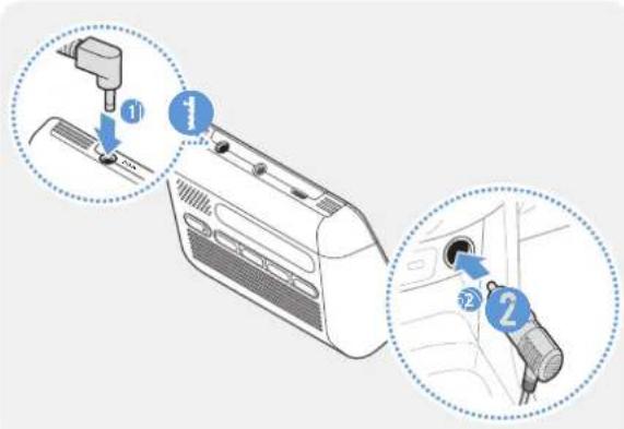 Thinkware Q1000 - Branchement du câble d'alimentation - 2