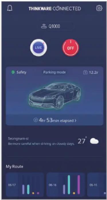 Thinkware Q1000 - Afficher la disposition d'écran de la visionneuse mobile - 3