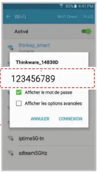 Thinkware FA700 - 3-1-1. Se connecter au Wi-Fi avec un mot de passe - 1