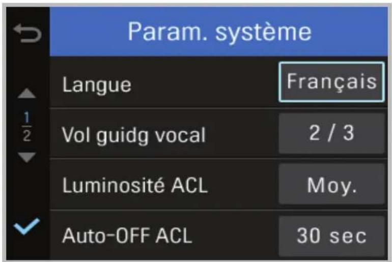 Thinkware X330 - 3-6. Paramètres > système - 1