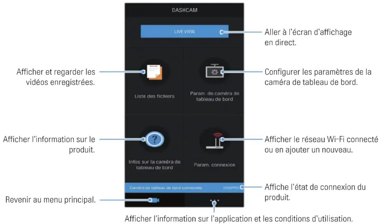 Thinkware F200 PRO - Afficher la disposition d'écran de la visionneuse mobile - 1