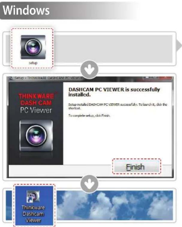 Thinkware FA10 - 3-1-1. Installer le logiciel de la visionneuse Thinkware - 1