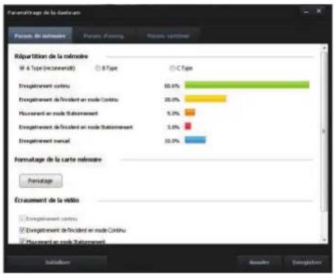 Thinkware FA10 - ▶ Param. de mémoire - 1