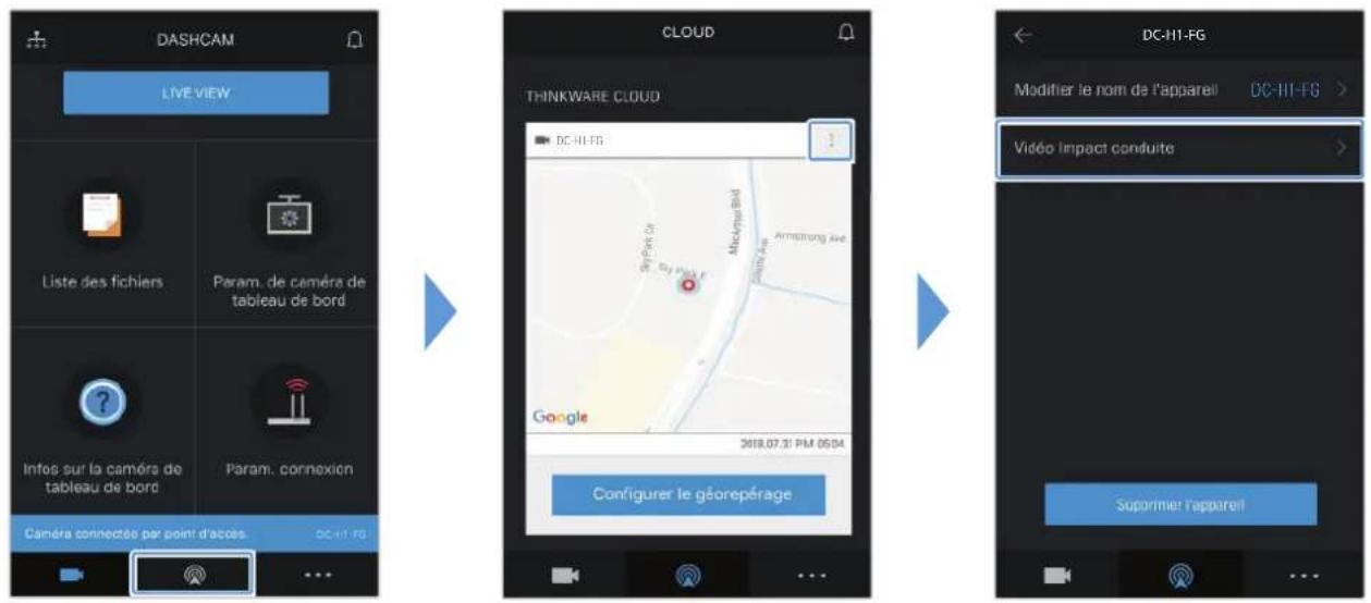 Thinkware DC-H1-FG - Visionner les vidéos d'impact pendant la conduite avec le service de nuage - 1