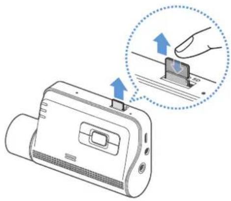 Thinkware DC-H1-FG - Retrait et insertion de la carte mémoire - 1