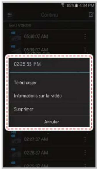 Thinkware XW10 - ▶ Menu de la liste d'enregistrement - 1