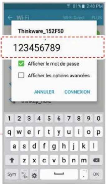 Thinkware XW10 - 4-1-1. Se connecter au Wi-Fi avec un mot de passe - 1