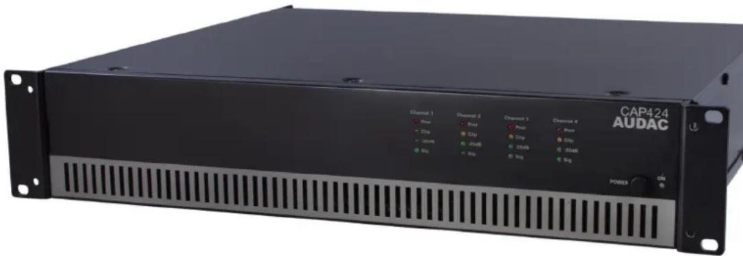 Audac CAP424 - Amplificateurs de puissance multicanaux en 100 V - 1
