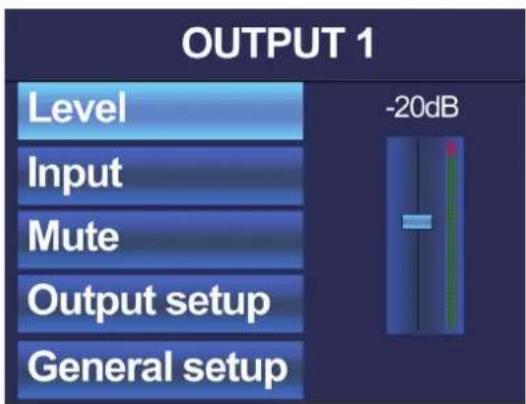 Audac PMQ600 - Menu des paramètres - 1