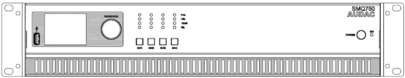 Audac SMQ500 - Présentation de la face avant - 2