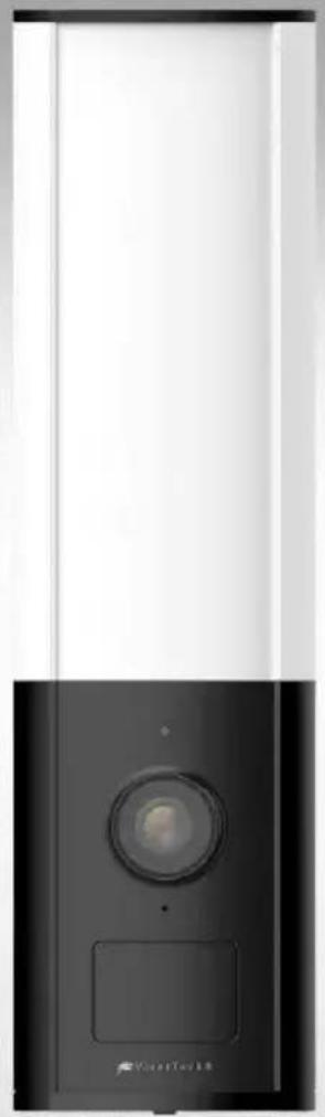 VisorTech ZX-5319-675 - Applique murale LED d'extérieur et caméra de surveillance connectée 2K - 1
