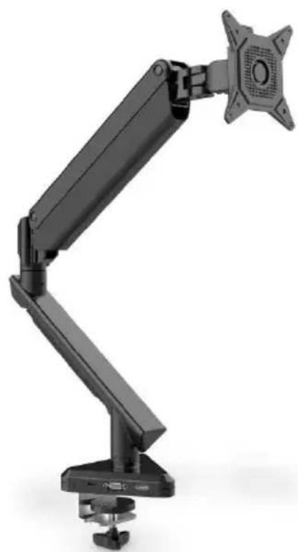 Digitus DA-90405 - Support écran intelligent avec station d'accueil intégrée, ressort à gaz et pince de fixation - 1