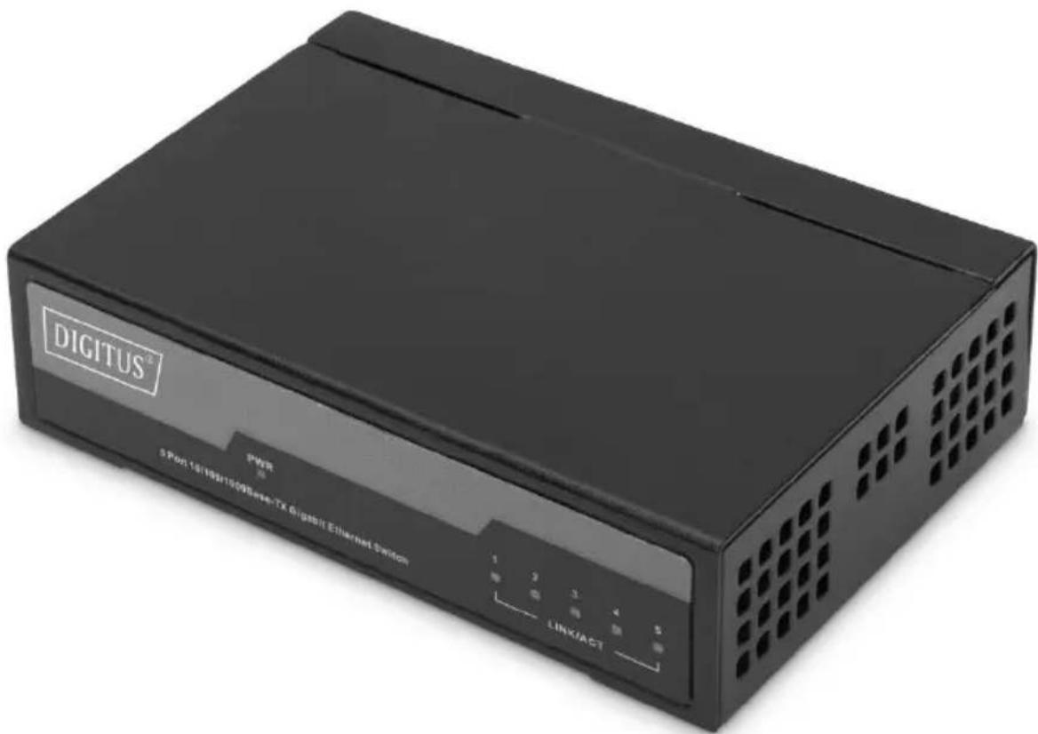 Digitus DN-80067 - Conmutador Gigabit de 5 puertos, unmanaged - 1
