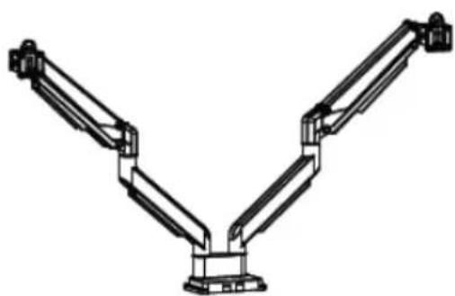 Digitus DA-90395 - Universal Dual Monitor Mount with Gas Spring and Clamp Mount - 3