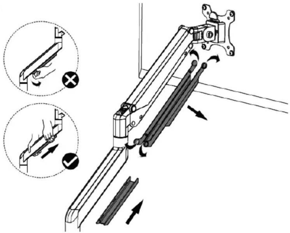 Digitus DA-90394 - Universal Single Monitor Mount with Gas Spring and Clamp Mount - 12