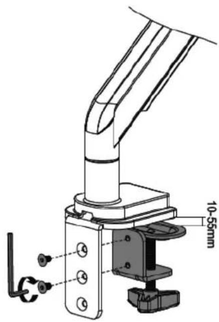 Digitus DA-90394 - Universal Single Monitor Mount with Gas Spring and Clamp Mount - 6