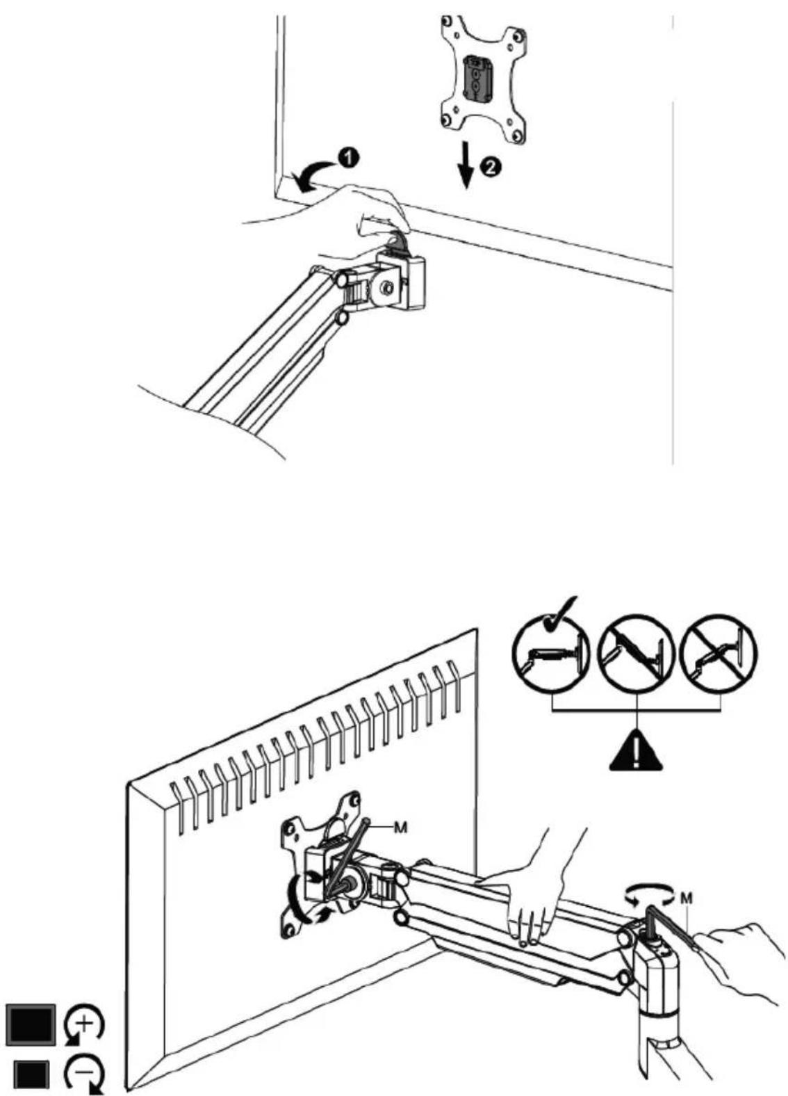 Digitus DA-90394 - Universal Single Monitor Mount with Gas Spring and Clamp Mount - 11
