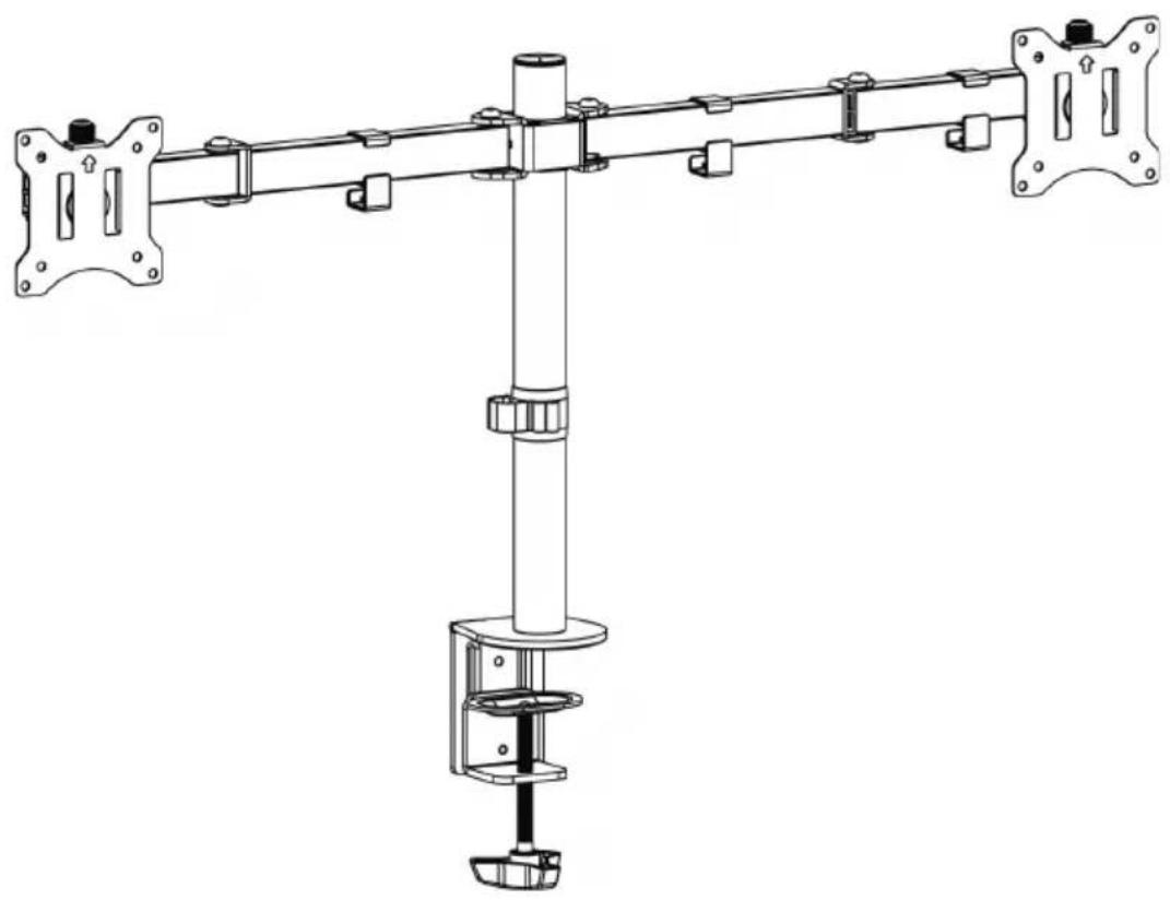 Digitus DA-90400 - Universal Dual Monitor Clamp Mount - 1