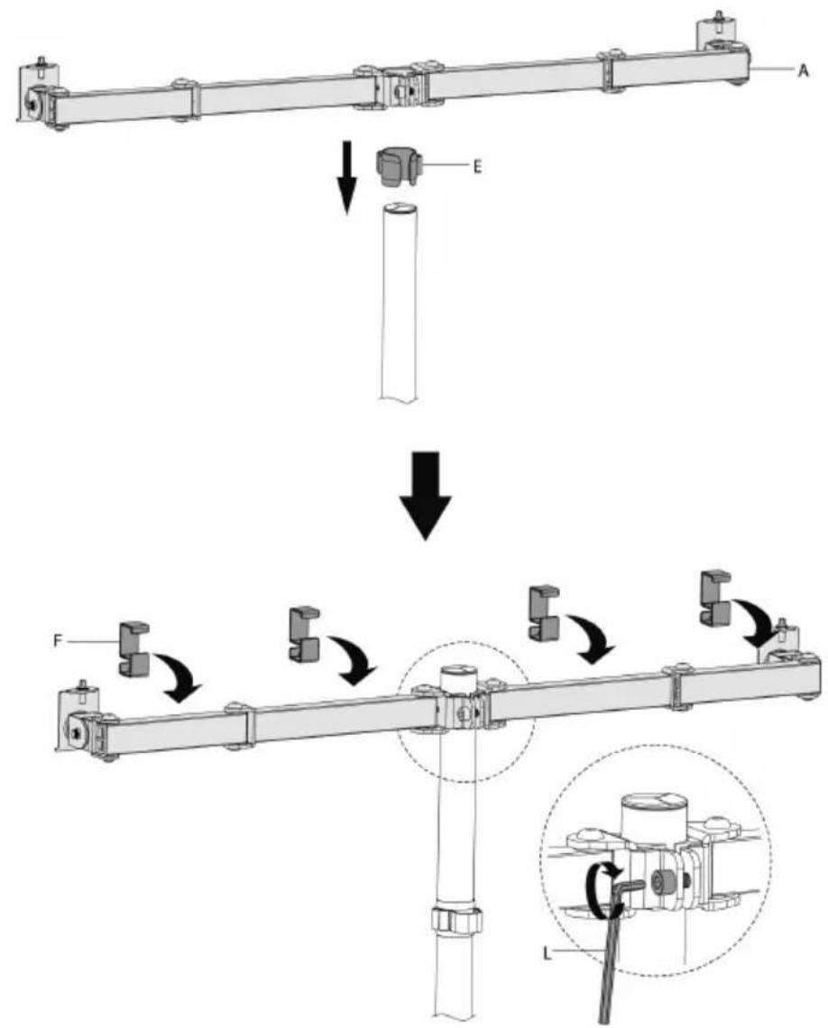 Digitus DA-90400 - Universal Dual Monitor Clamp Mount - 4