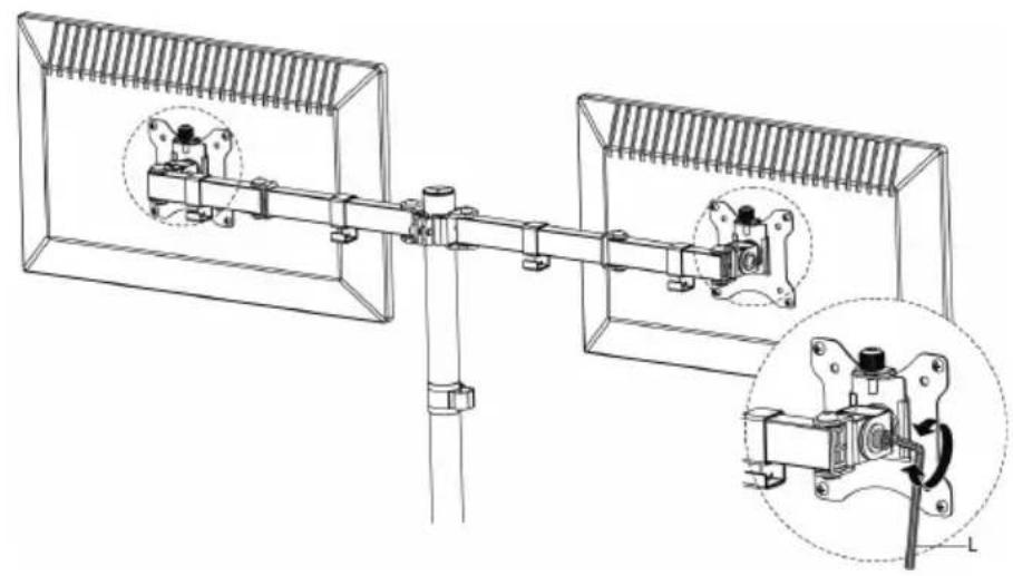 Digitus DA-90400 - Universal Dual Monitor Clamp Mount - 16