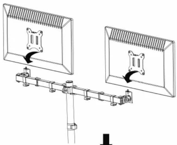Digitus DA-90400 - Universal Dual Monitor Clamp Mount - 13