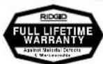 RIDGID K-1000 - Ce qui est couvert - 1