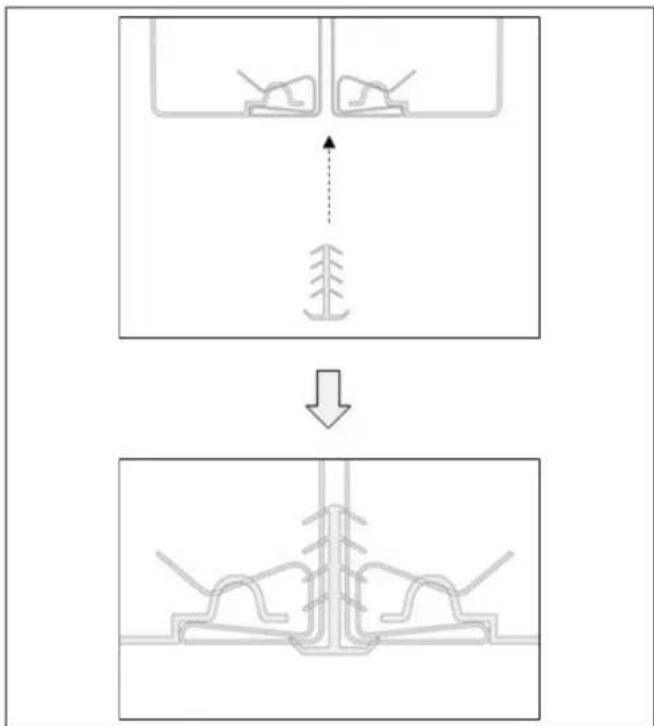 BERTAZZONI RBM90S5FPNS - FIXATION DE LA GARNITURE CENTRALE ENTRE LES RÉFRIGÉRATEURS - 2