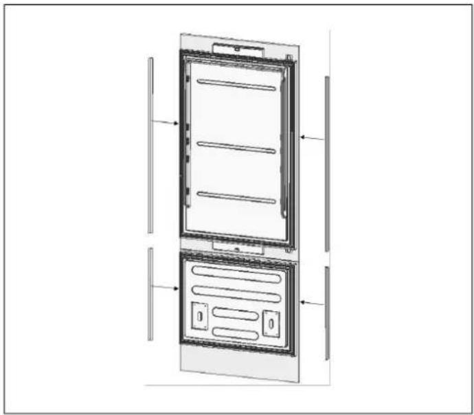BERTAZZONI RBM90S5FPNS - INSTALLATION DU PANNEAU DE PORTE PERSONNALISÉ DU CONGÉLATEUR - 12