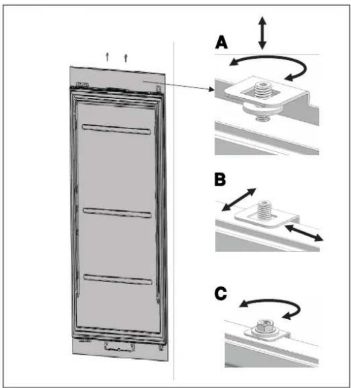 BERTAZZONI RBM90S5FPNS - ALIGNING THE UPPER PART OF THE CUSTOM DOOR PANEL WITH BOLTS - 2