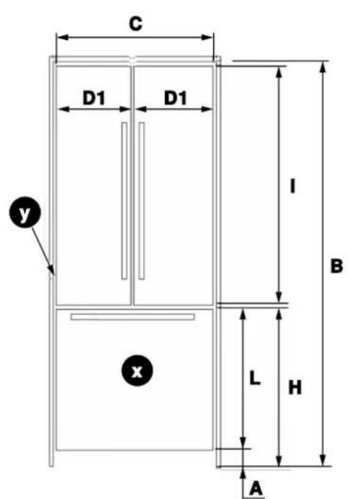 BERTAZZONI RBM90S5FPNS - MINIMUM HEIGHT ADJUSTMENT FOR LEVELING - 9