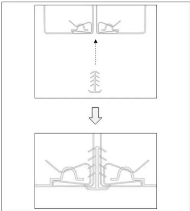 BERTAZZONI RBM90S5FPNS - FISSARE LA CORNICE CENTRALE TRA I FRIGORIFERI - 2