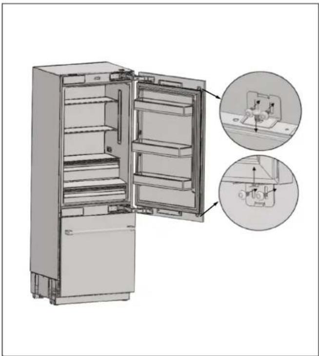 BERTAZZONI RBM90S5FPNS - INSTALLATION DU PANNEAU DE PORTE PERSONNALISÉ DU RÉFRIGÉRATEUR - 2
