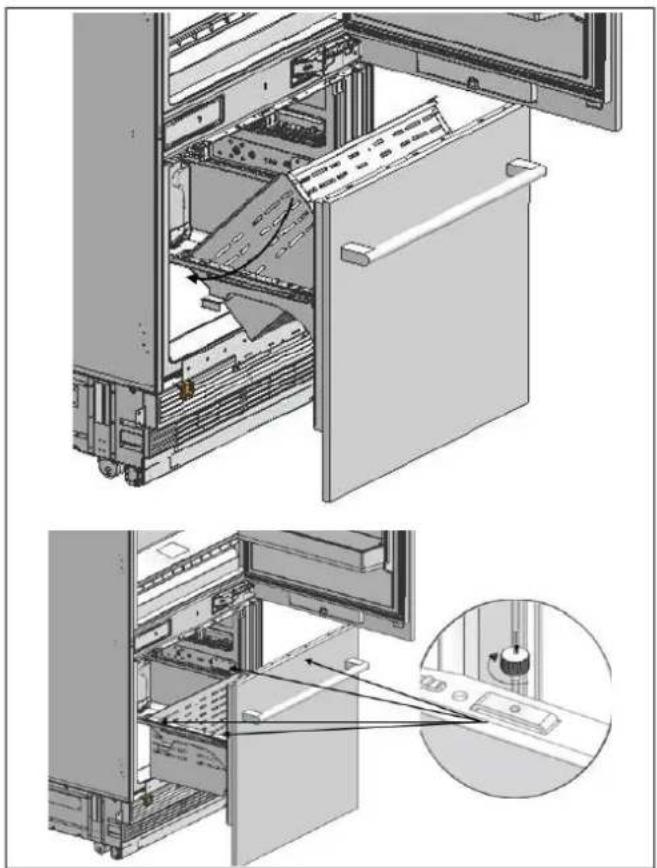 BERTAZZONI RBM90S5FPNS - INSTALLEREN VAN HET AANGEPASTE DEURPANEEL VAN DE VRIEZER - 9